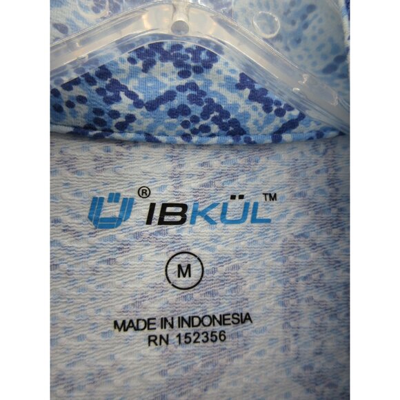 Ibkul Top Medium Golf Performance Shirt 1/4 Zip Geometric Active * - Picture 10 of 12